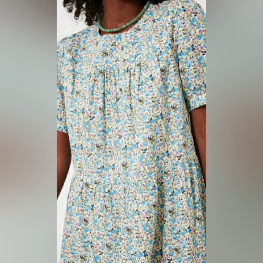 New Tags TUCKERNUCK Hyacinth House Quinn Blue Floral Dress Xs